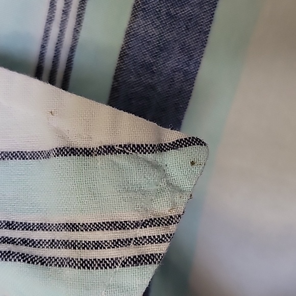 Gap Coastal Grandma linen blend striped button down shirt XXL - Picture 4 of 7